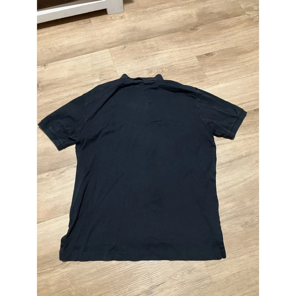 Polo Ralph Lauren Mens Large Black Short Sleeve 100% Cotton Pique Polo Shirt
